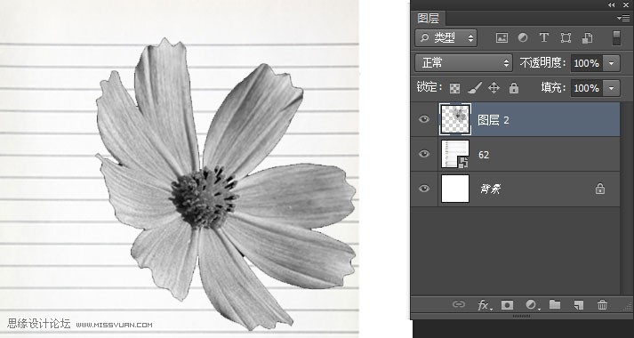 Photoshop制作藍(lán)色圓珠筆手繪花朵照片,PS教程,思緣教程網(wǎng)