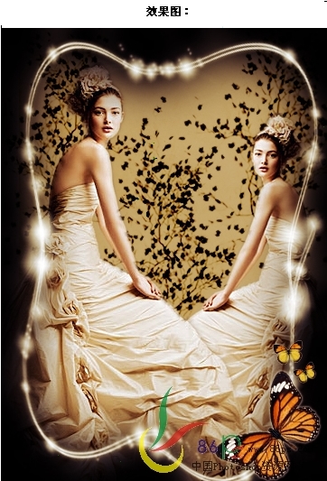 
Photoshop婚紗照片合成個(gè)性化裝飾
