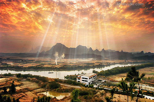 
Photoshop模擬耶穌光