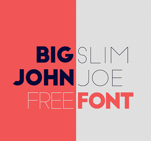 Big John / Slim Joe free font Big John / Slim Joe free font