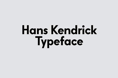 Hans Kendrick free font Hans Kendrick free font