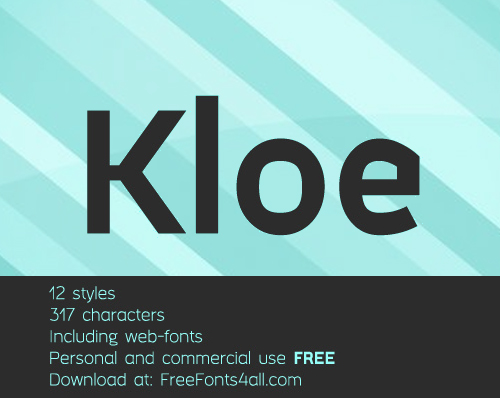 Kloe free font Kloe free font