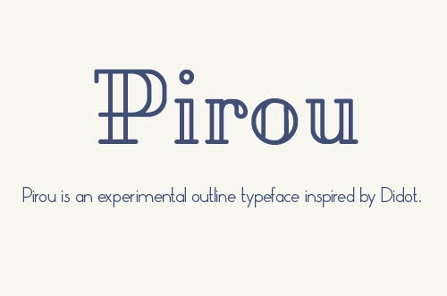Pirou free font Pirou free font