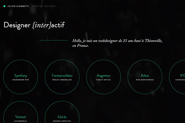 julien giombetti graphic designer dark website