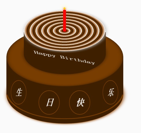 
純HTML5+CSS3制作生日蛋糕代碼易懂