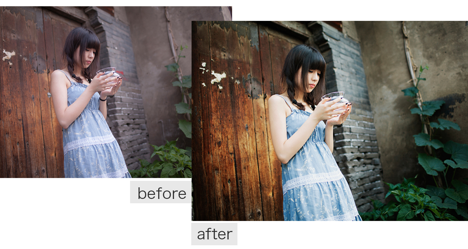 Photoshop調出外景人像照片小清新藝術結果