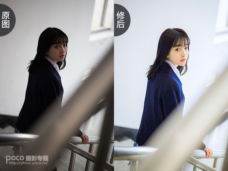 Photoshop給偏暗色人像照片變成日系通透結(jié)果,圖趣網(wǎng)