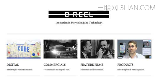 B-reel homepage