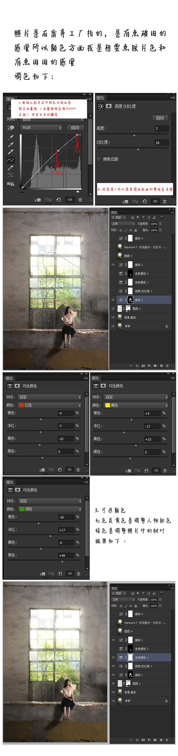Photoshop調(diào)出外景夢幻柔光人像結果,破洛洛