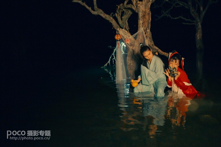 Photoshop調出夜景人像照片唯美藝術結果,破洛洛